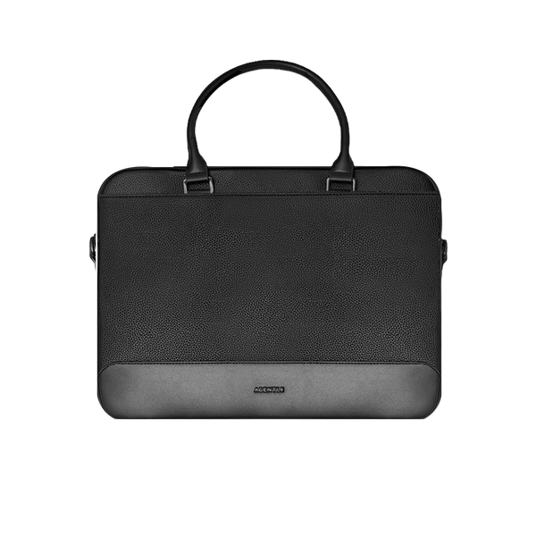 AGENTLE • A BRIEFCASE – Laptop Ready Structured Business Briefcase • Minimal Black