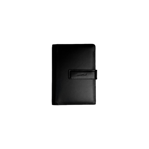 AGENTLE • SLIMPASS Passport Wallet Magnetic Closure • Smooth Top-Grain Leather
