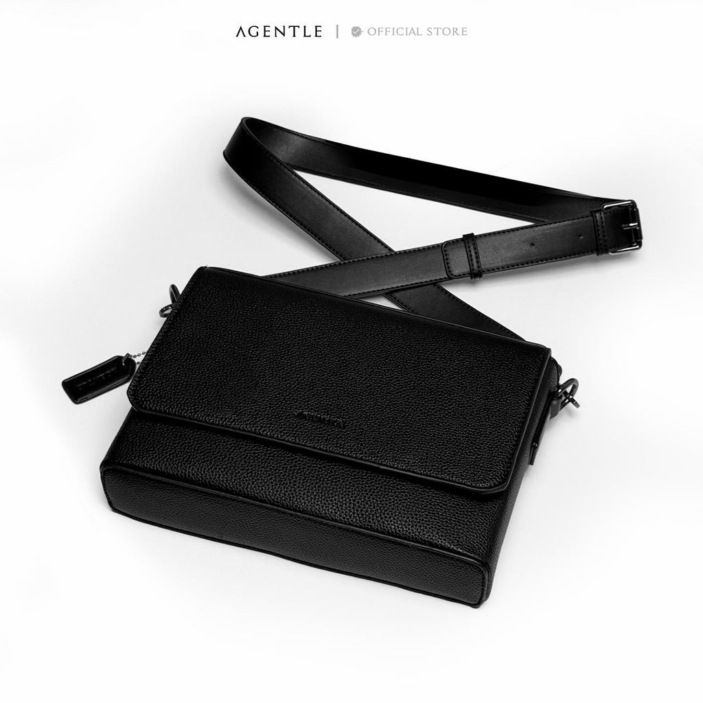 AGENTLE • BOXCASE CITY - Structured Cuboid Messenger for Men