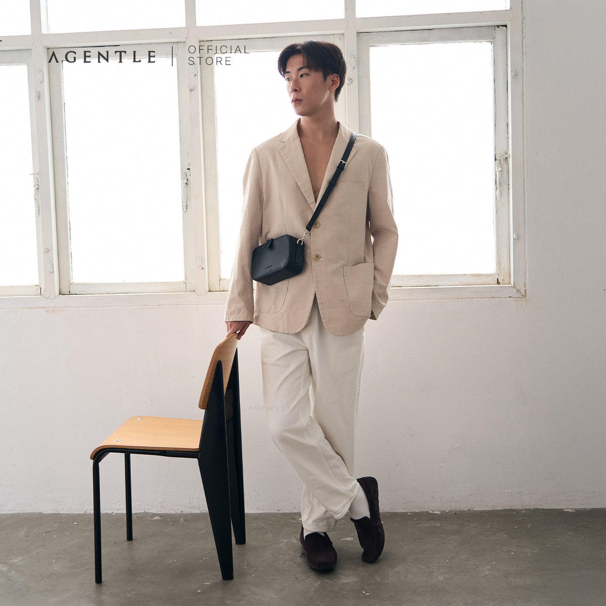 AGENTLE • MCR Compact – Gen IV กระเป๋าสะพายข้างผู้ชาย ทรงมีโครงสร้าง มินิมอล