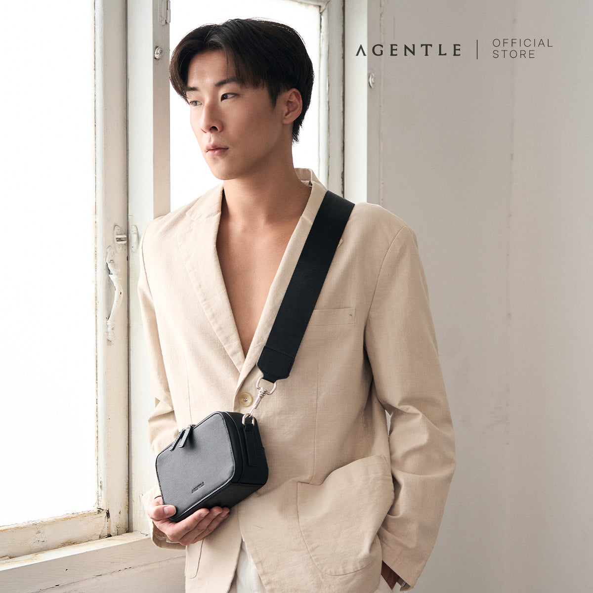 AGENTLE • MCR Compact – Gen IV กระเป๋าสะพายข้างผู้ชาย ทรงมีโครงสร้าง มินิมอล