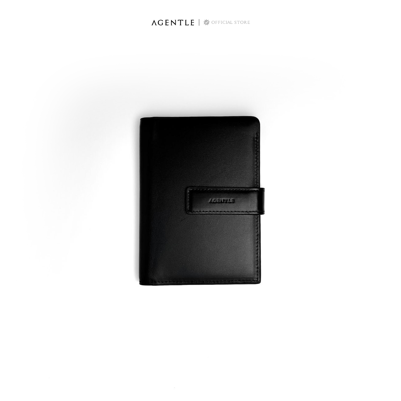 AGENTLE • SLIMPASS Passport Wallet Magnetic Closure • Smooth Top-Grain Leather