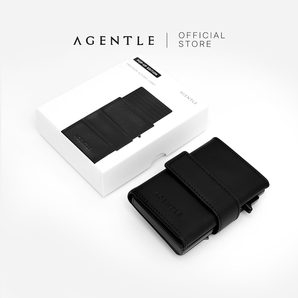 AGENTLE • POP-UP Edition Wallet Instant Card Access • Smooth Top-Grain Leather