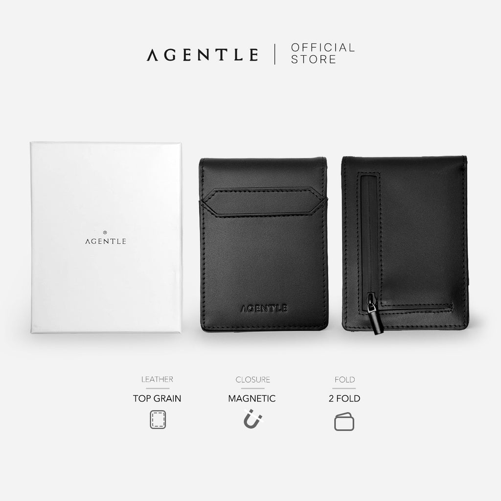 AGENTLE - 2 FOLD Magnetic Closure Wallet [Multi-Layer]