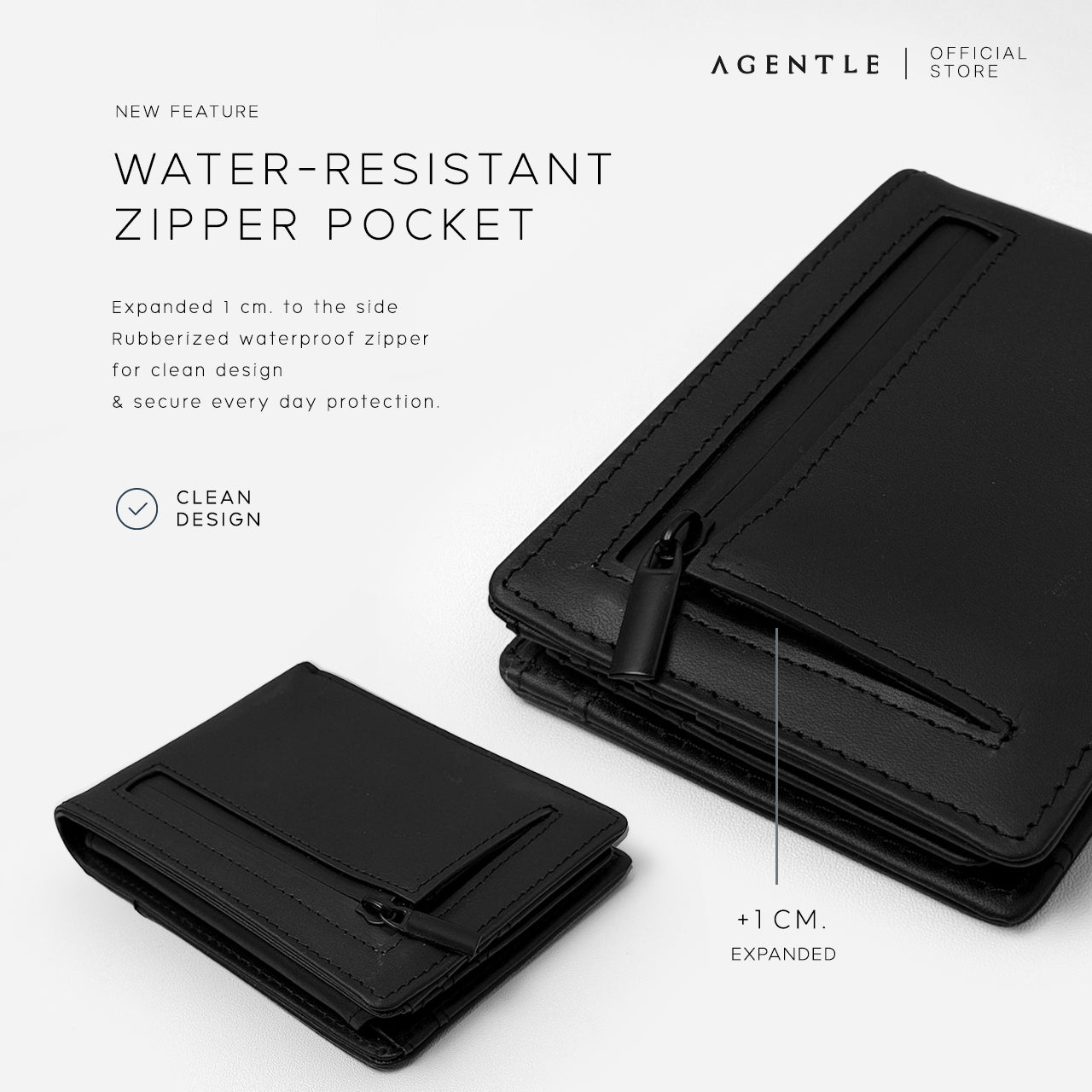 AGENTLE - 2 FOLD Magnetic Closure Wallet [Multi-Layer]