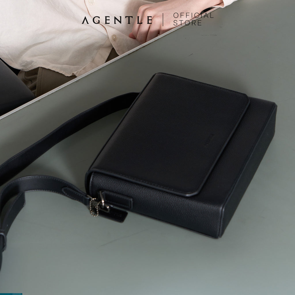 AGENTLE • BOXCASE CITY - Structured Cuboid Messenger for Men