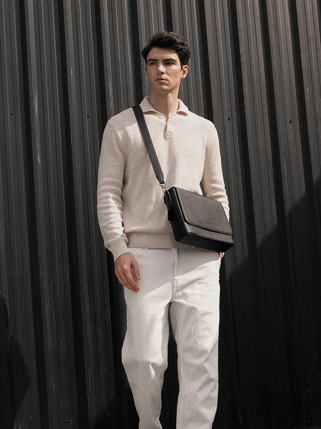 AGENTLE • BOXCASE CITY - Structured Cuboid Messenger for Men