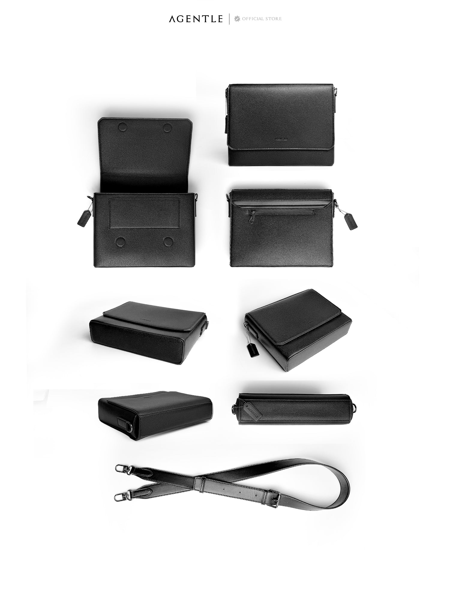 AGENTLE • BOXCASE CITY - Structured Cuboid Messenger for Men