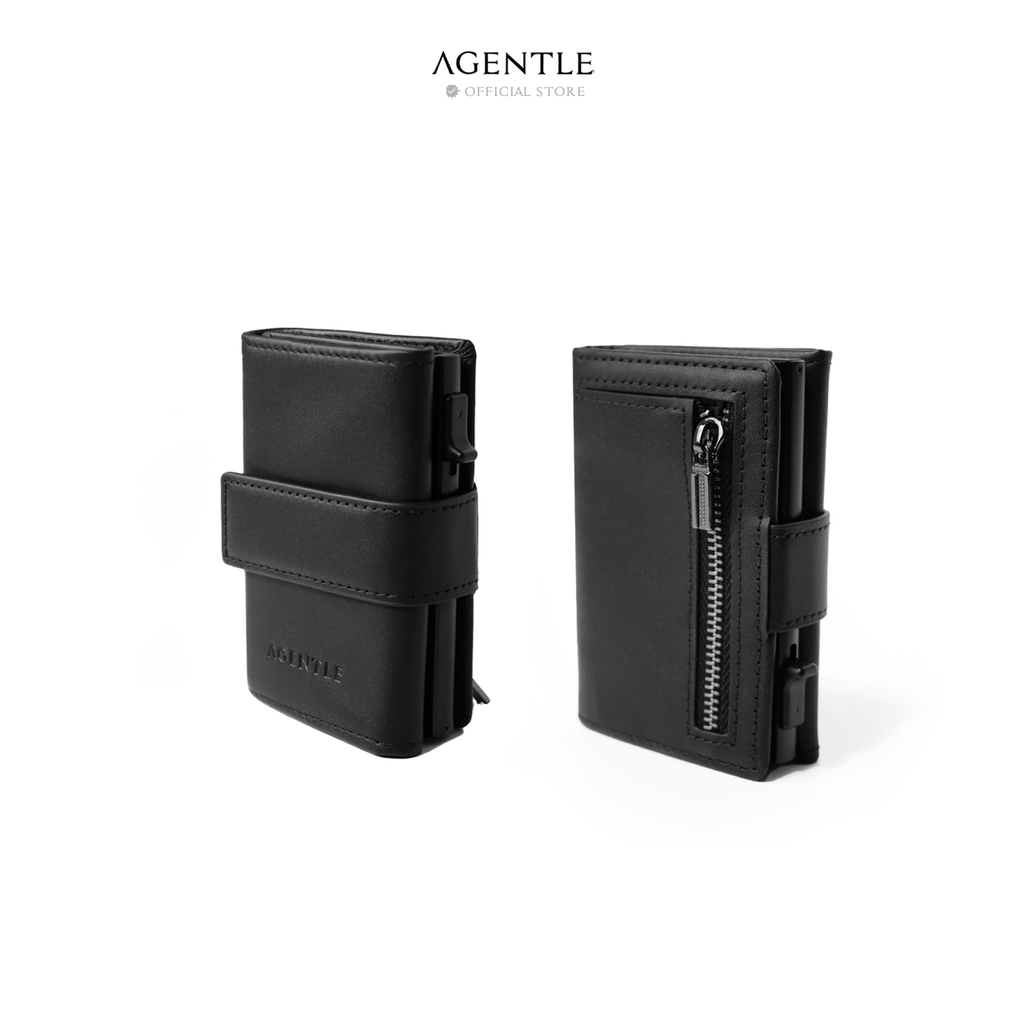 AGENTLE • POP-UP Edition Wallet Instant Card Access • Smooth Top-Grain Leather