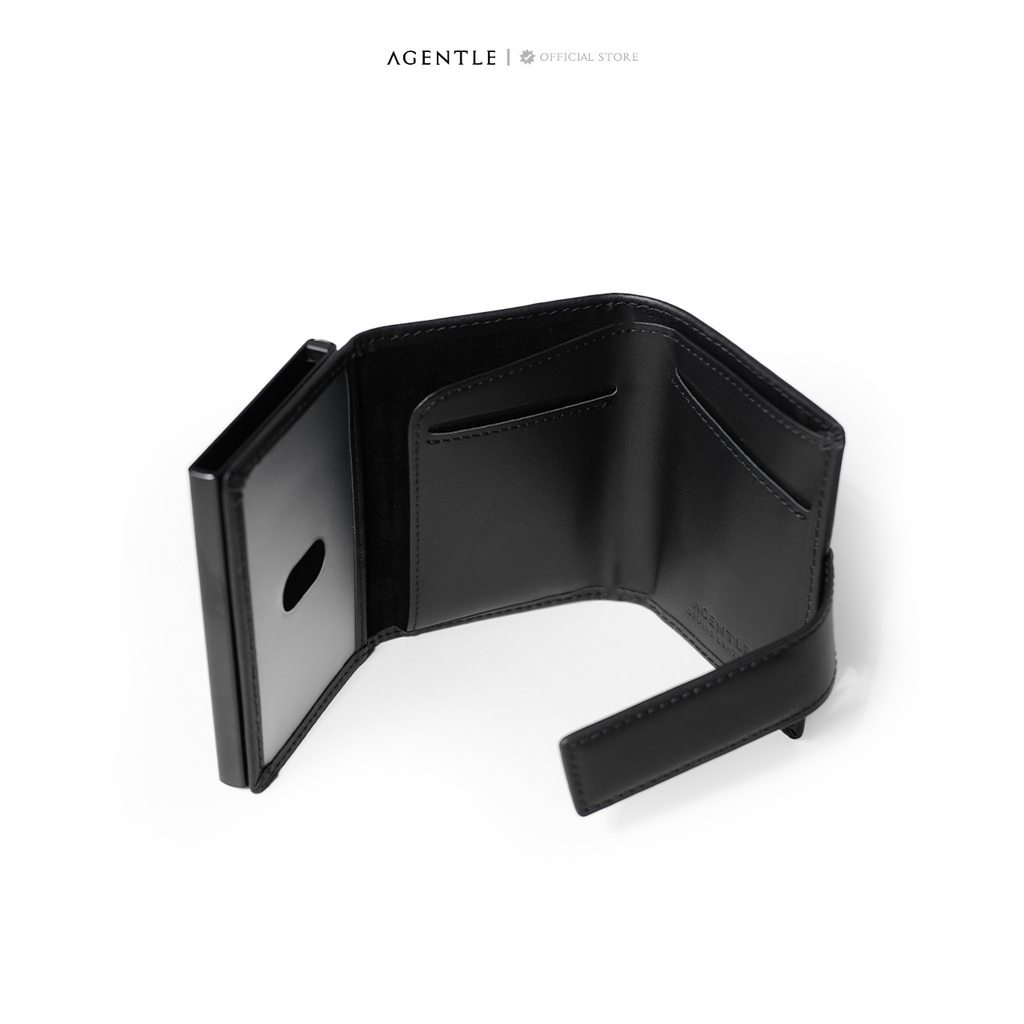 AGENTLE • POP-UP Edition Wallet Instant Card Access • Smooth Top-Grain Leather