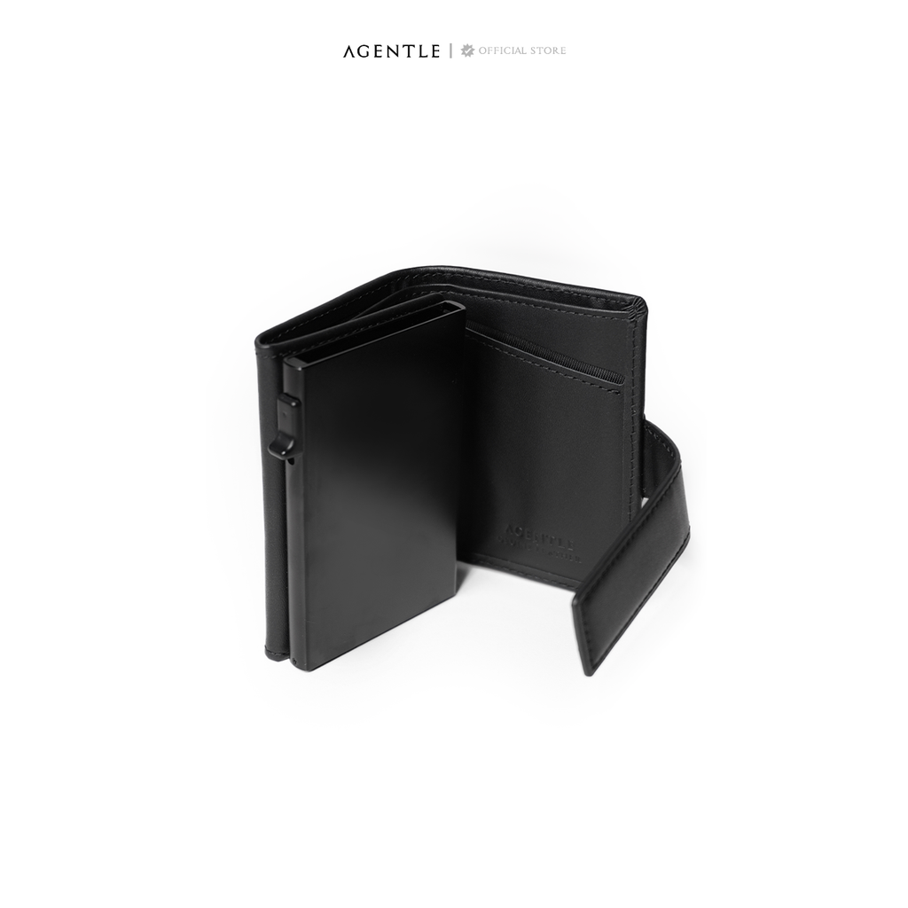 AGENTLE • POP-UP Edition Wallet Instant Card Access • Smooth Top-Grain Leather