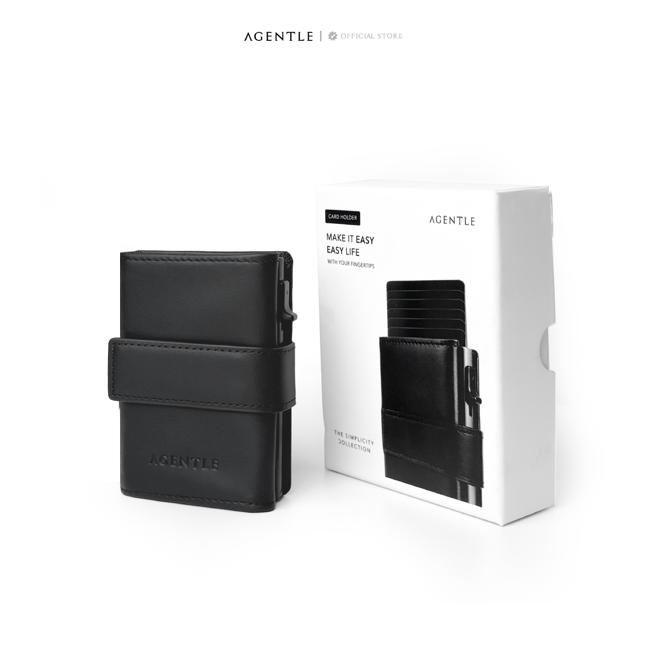 AGENTLE • POP-UP Edition Wallet Instant Card Access • Smooth Top-Grain Leather