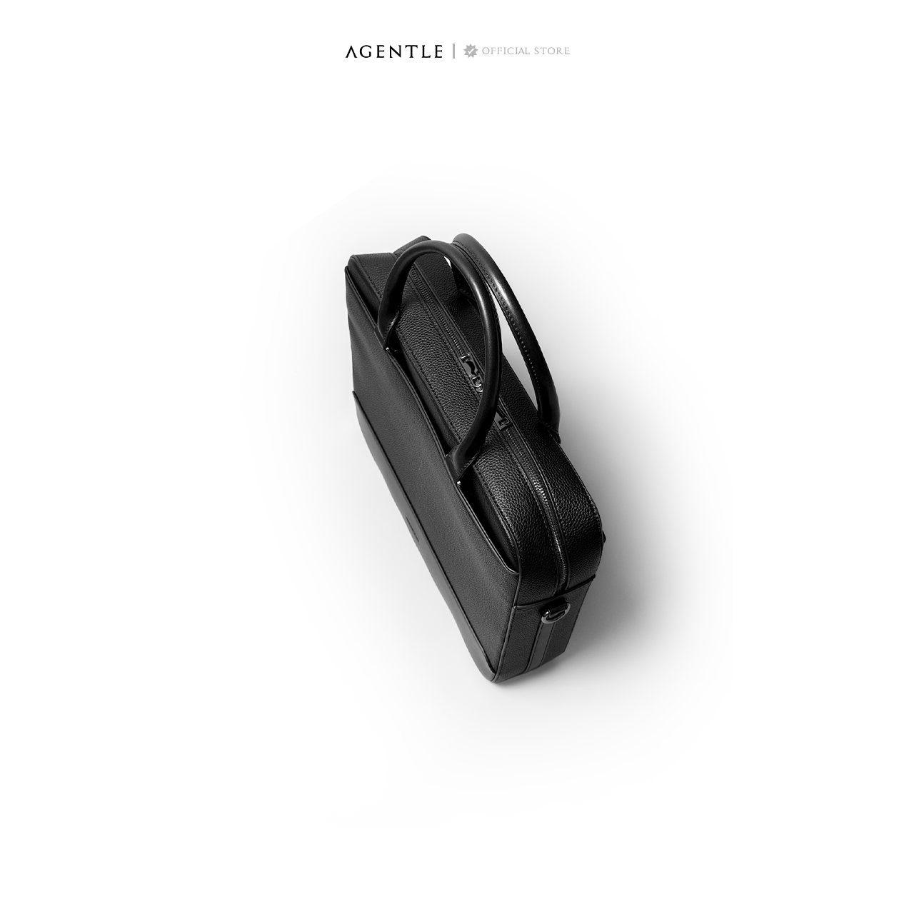AGENTLE • A BRIEFCASE – Laptop Ready Structured Business Briefcase • Minimal Black