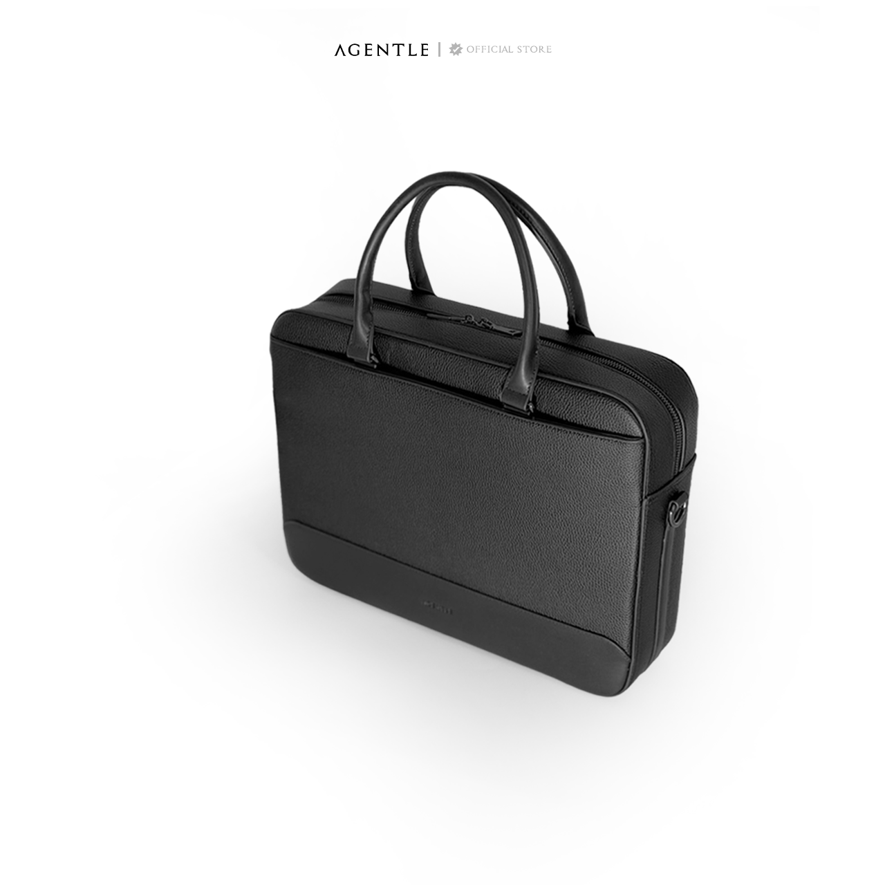 AGENTLE • A BRIEFCASE – Laptop Ready Structured Business Briefcase • Minimal Black