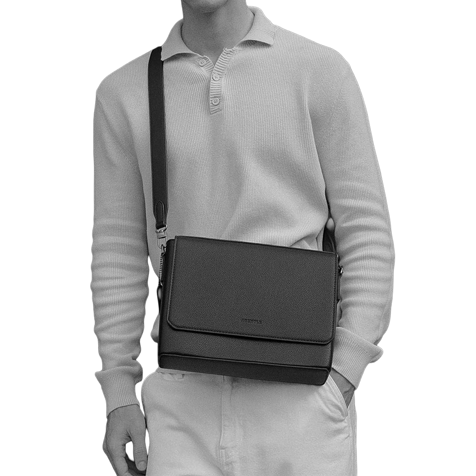 AGENTLE • BOXCASE CITY - Structured Cuboid Messenger for Men