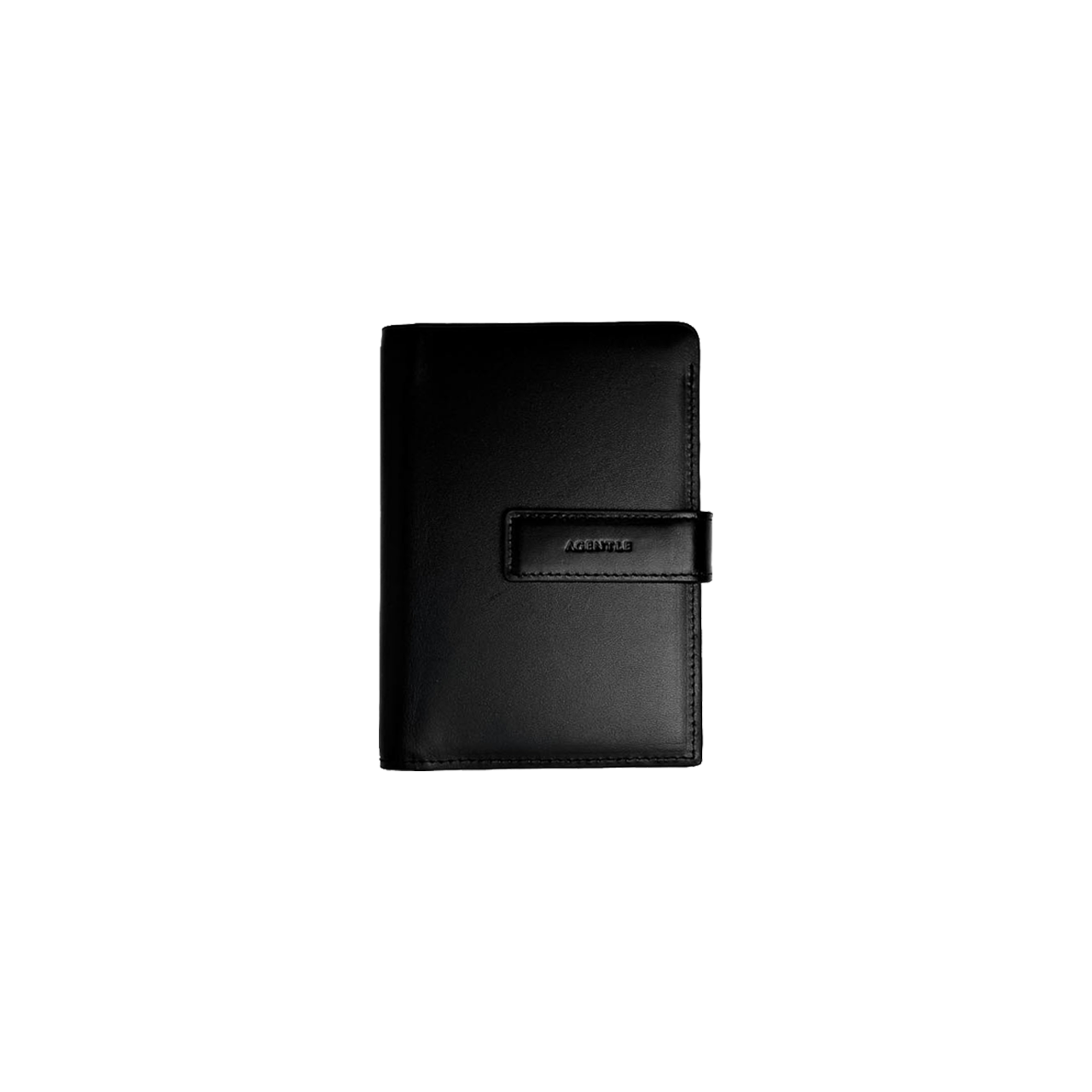 AGENTLE • SLIMPASS Passport Wallet Magnetic Closure • Smooth Top-Grain Leather
